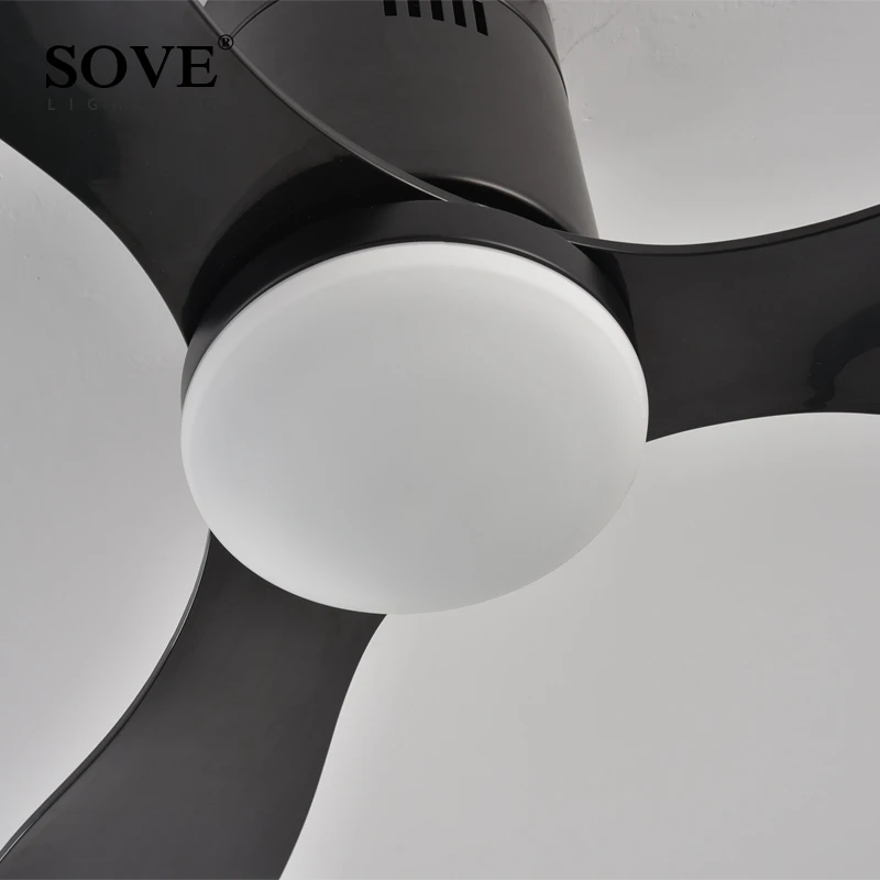 SOVE Low Floor Modern Led Ceiling Fan With Lights Simple Without Light DC Remote Control Home Ventilador De Techo 220V 110V | Лампы и