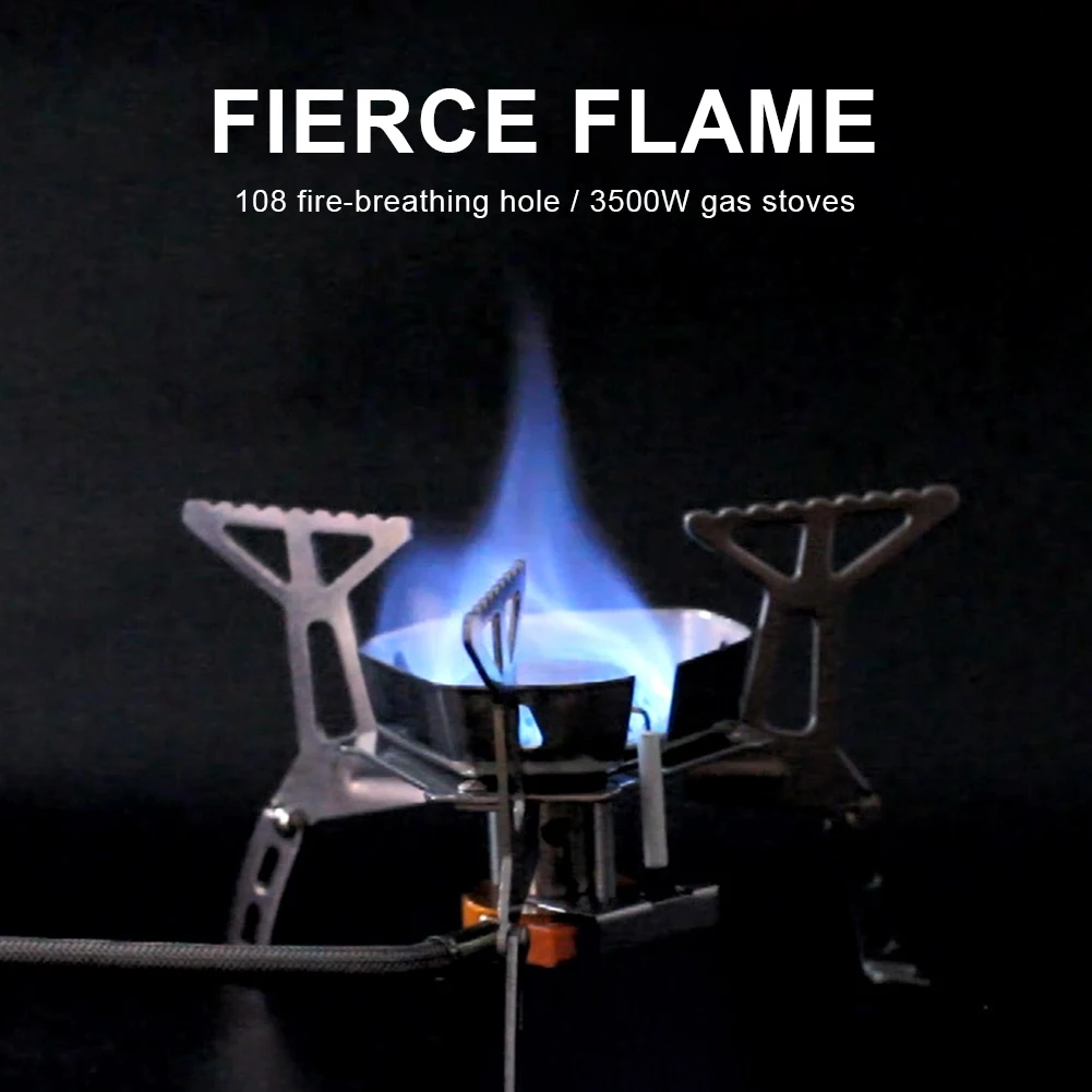 

Portable Camping Stove Burner Outdoor Gas Burner Folding Ultralight Windproof Backpacking Butane Stove for Outdoor Hiking