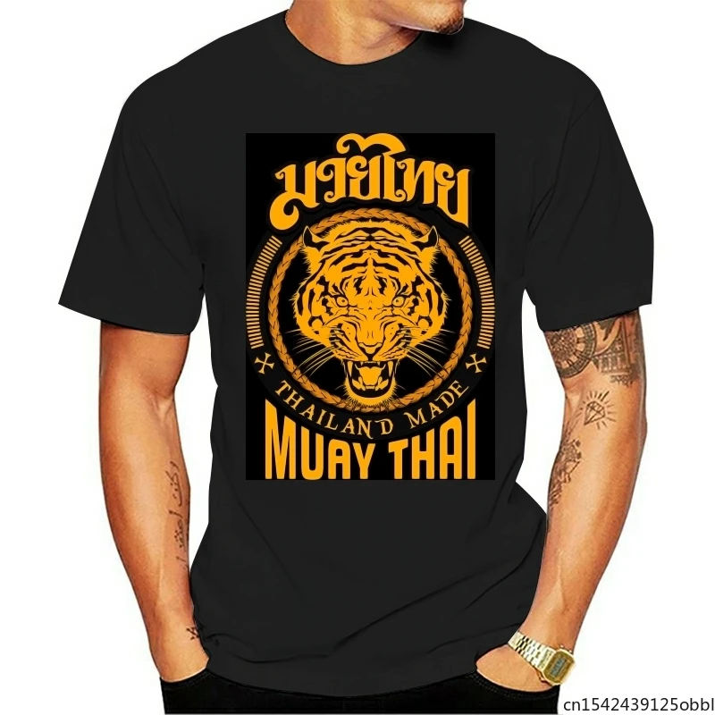 

Tiger Sagat Muay Thai Thailand Martial Art Logo Printed Men T-shirt Unisex Summer Trend Classic Casual Plus Size M-5XL