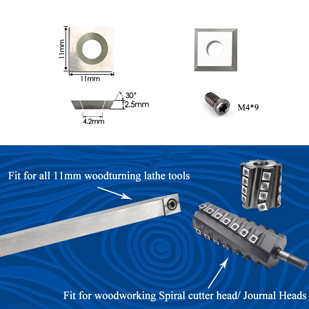 Квадратные карбидные Сменные режущие ножи 11 мм для деревообработки подходит