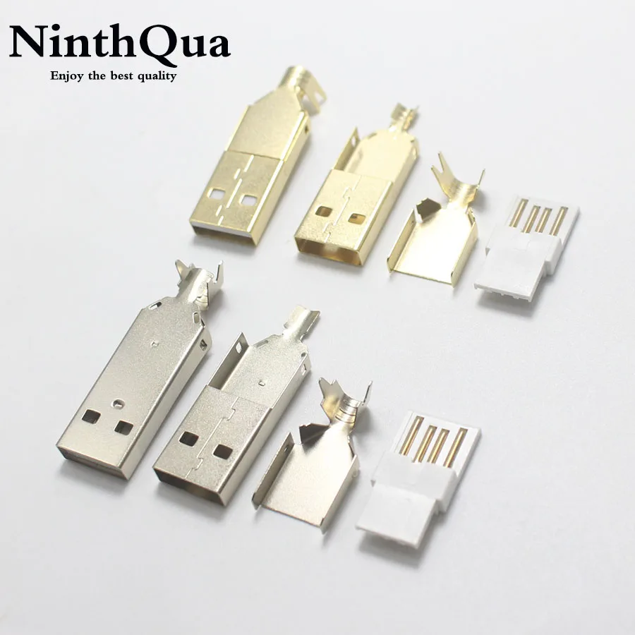1/2/5 комплектов USB 2 0 Тип сварочный с разъемом папа Никель/Позолоченные разъемы usb
