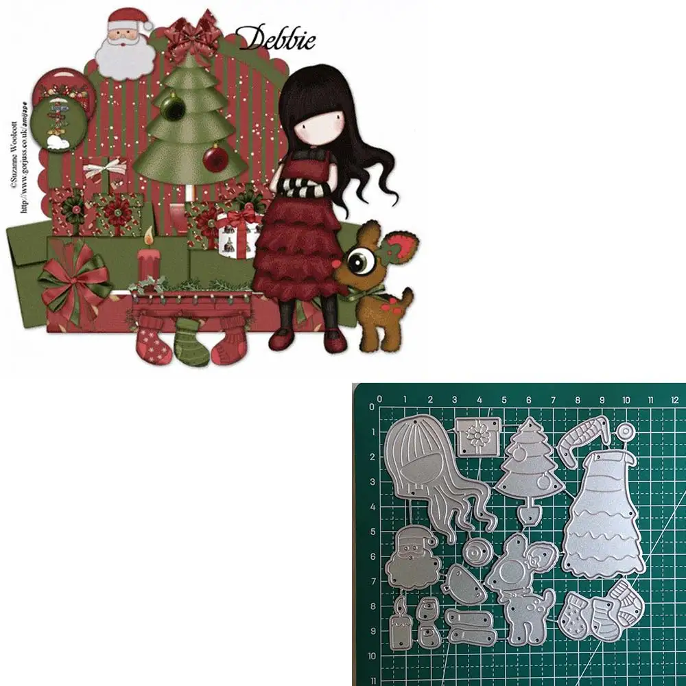 178 Рождественское украшение трафареты для девочек рукоделия скрапбукинга Новые