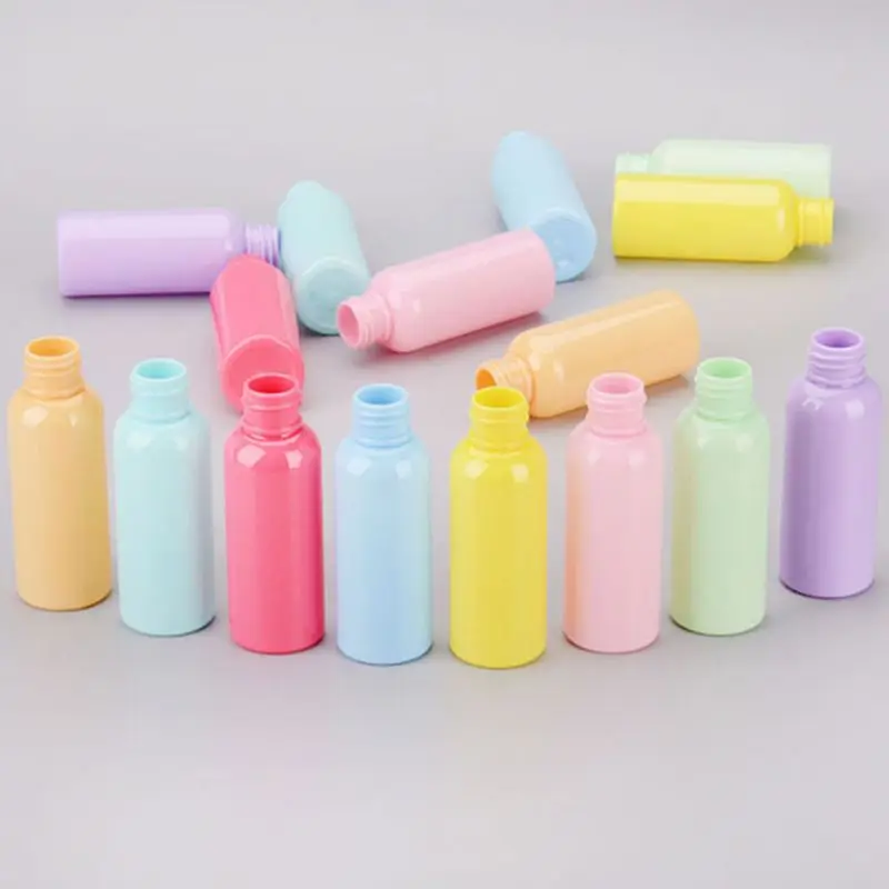1 шт 50 мл пластиковая многоразовая пустая бутылка спрей конфетного цвета для