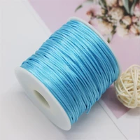 1mm lt blue nylon chinese satin silk knot cord rattail thread necklace macrame string jewelry findings beading rope 02