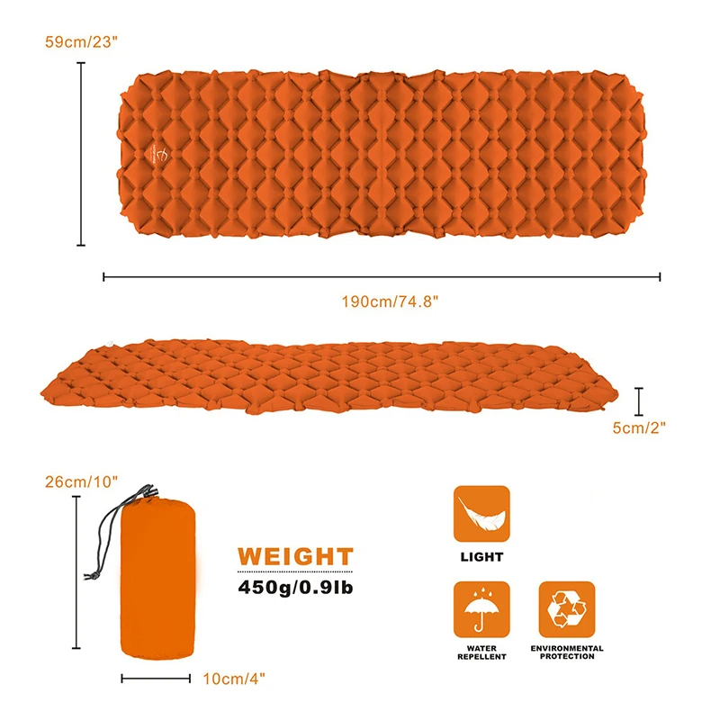 vender Ao Ar Livre Colchão Com Travesseiro De Enchimento Rápido Carro Portátil Almofada Dormir Piquenique Compacto Colchão Ar Para Acampamento Mochila Mc889