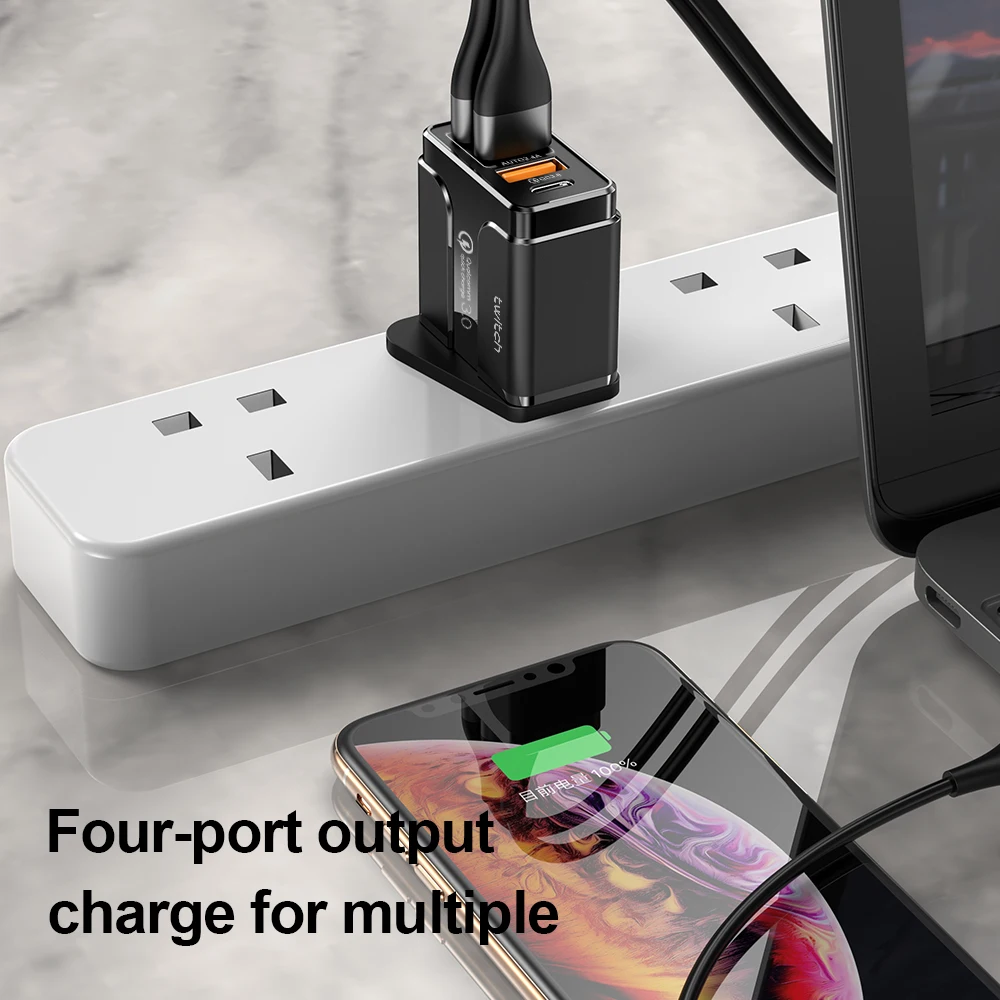 Зарядное устройство USB Twitch 3A Fsat быстрая зарядка QC 3 0 зарядное стандарта США ЕС