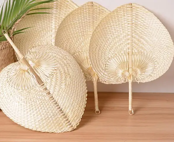 1 шт. цветные яркие вееры в виде листьев пальмы плетеный веер ручной работы