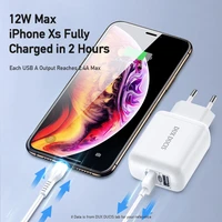 for iphone ipad samsung huawei xiaomi 12w eu dual port fastsafe charger 2 4a power adapter quick charge travel charger duxducis