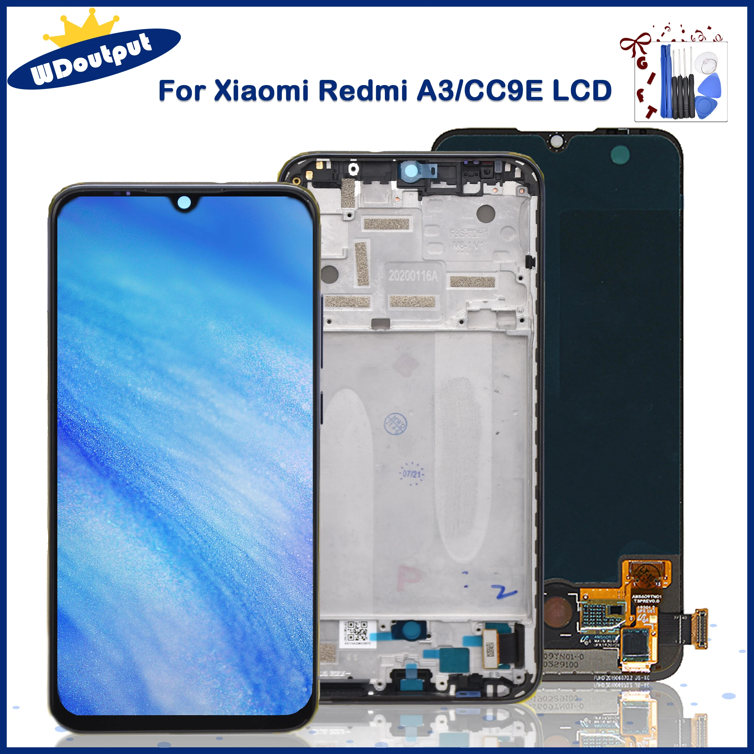 ЖК-дисплей 6 088 дюйма AMOLED для Xiaomi MI CC9E Mi A3 сенсорный экран с дигитайзером в сборе