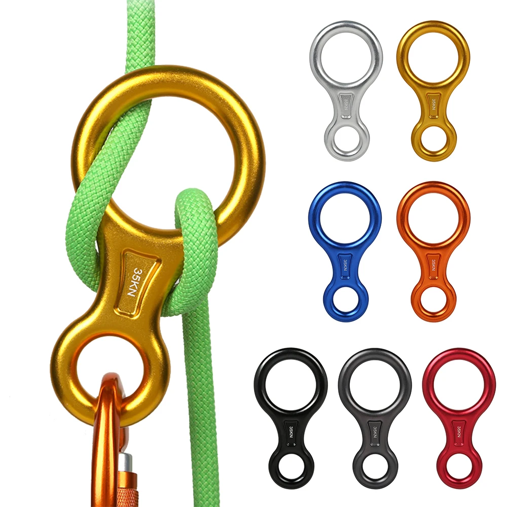 Скалолазание спуск 35KN рис. 8 слово веревка раппель кольцо восемь колец раппелинг