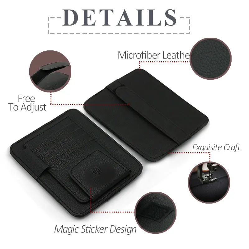 Солнцезащитные очки кожаные автомобильные солнцезащитные держатель для очков