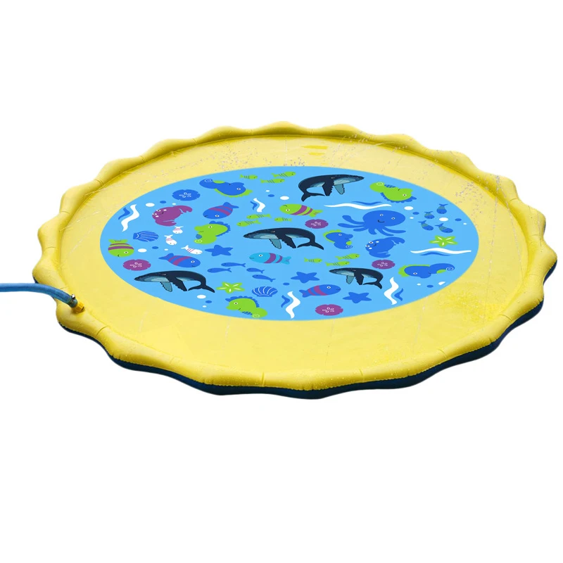 Summer PVC children play water fountain game pad beach mat lawn inflatable sprinkler outdoor bathtub toys | Игрушки и хобби