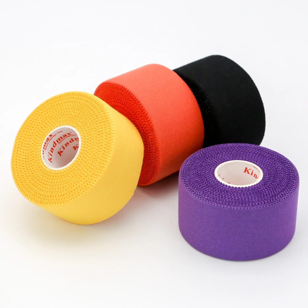 Kindmax вся хлопковая Спортивная ЛЕНТА Kinesiology Taping US Style цветная жесткая Атлетическая