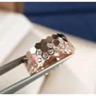 Новые модные простые женские обручальные кольца с блестящим кубическим цирконием Стильное кольцо для влюбленных ювелирные изделия подарок на день Святого Валентина Горячая Распродажа
