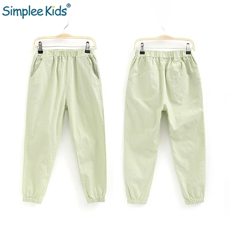 Simplee/детские штаны для маленьких мальчиков весенне летние тонкие хлопковые