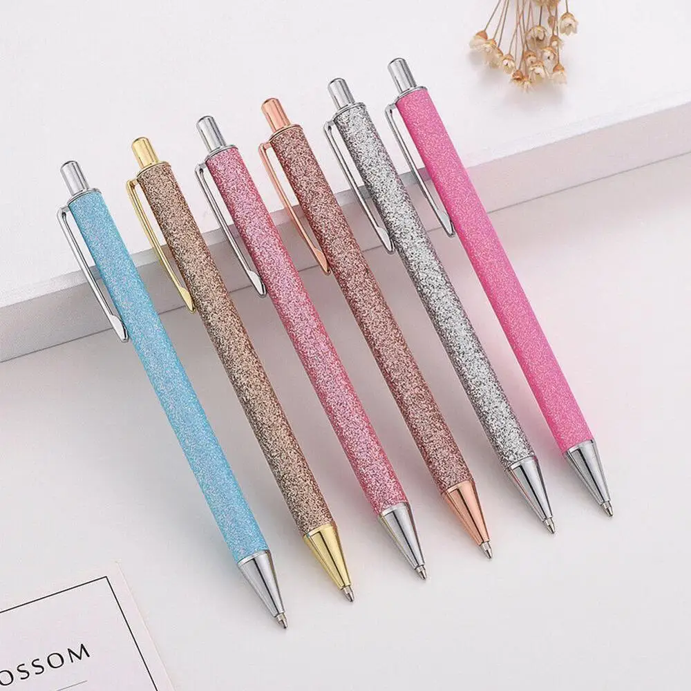 Роскошная блестящая металлическая шариковая ручка 1 0 мм блестящие масляные