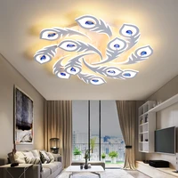 phoenix blue crystal modern led circle rings ceiling lights for living room bedroom study room ceiling lamp white color 90 260v