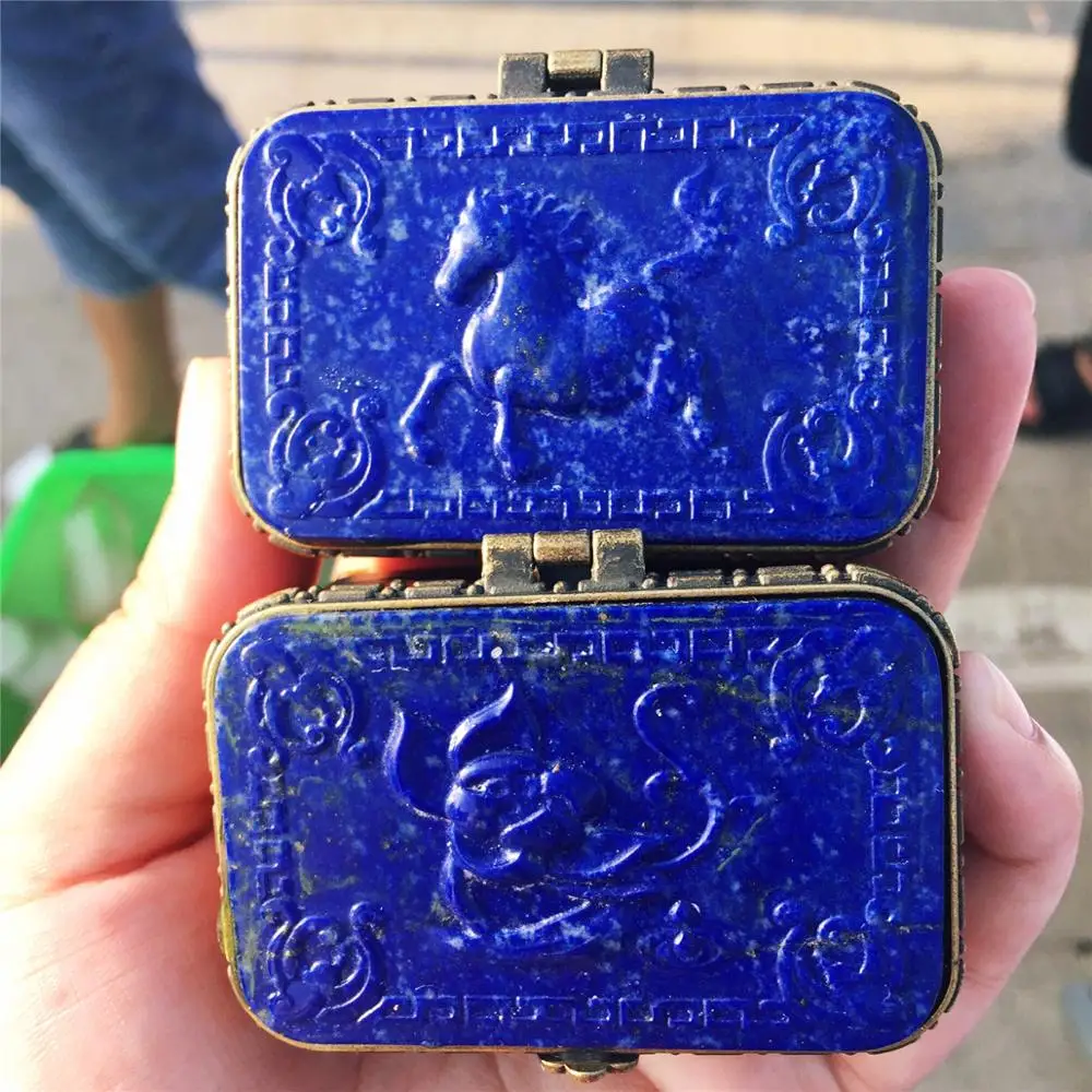 AAAA натуральная шкатулка для драгоценностей lazurite ручная резная коробка цветов с