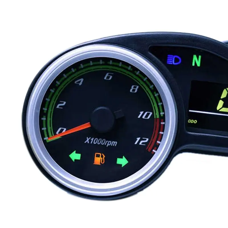 

Motorcycle LCD Digital Instrument Odometer Type Speedometer Tachometer Gauges meter