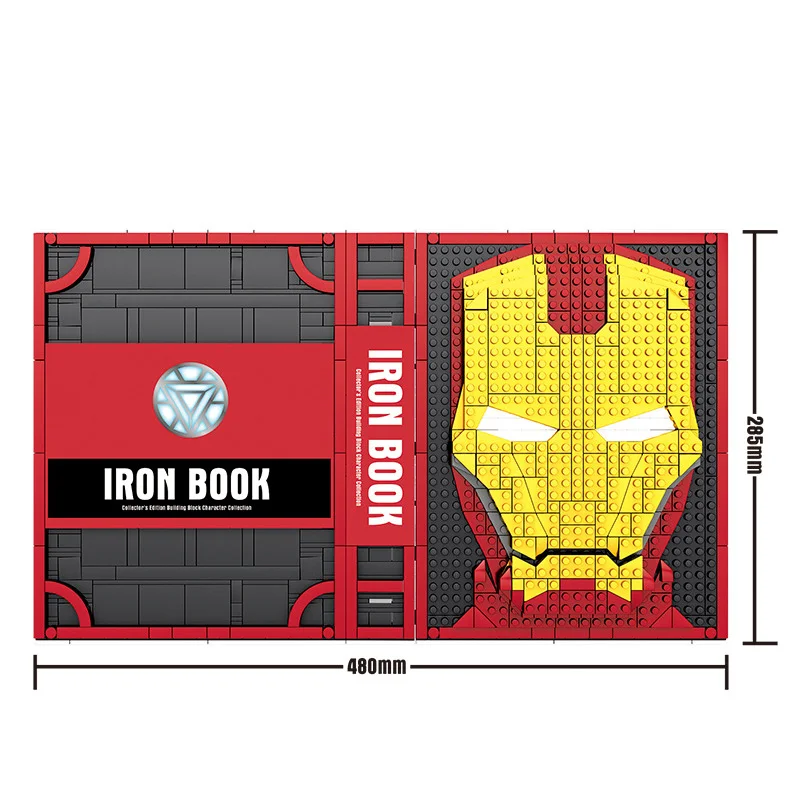 Железный человек книга блоки Marvel мстители Супер Герои Железный человек Фигурки модель строительные блоки Дети День рождения рождественские подарки игрушки для мальчиков