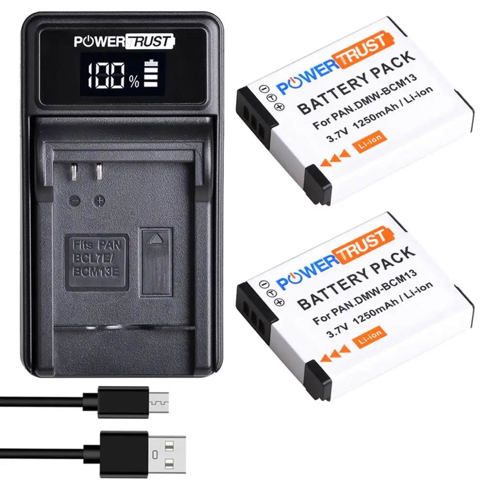 DMW BCM13 BCM13E батарея и LED USB зарядное устройство для Panasonic Lumix DC TS7 DMC FT5 LZ40 TS5 TZ37