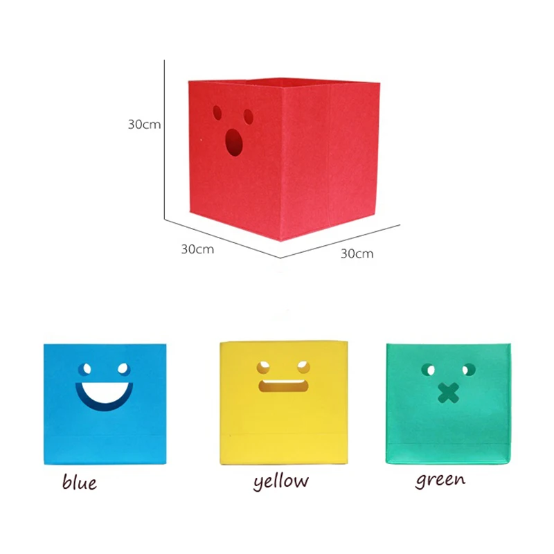 

Creative Felt Fabric Storage Box Children Cartoon Toy Bin Office Sundries Storage Basket Home Foldable Bins S6S11L91