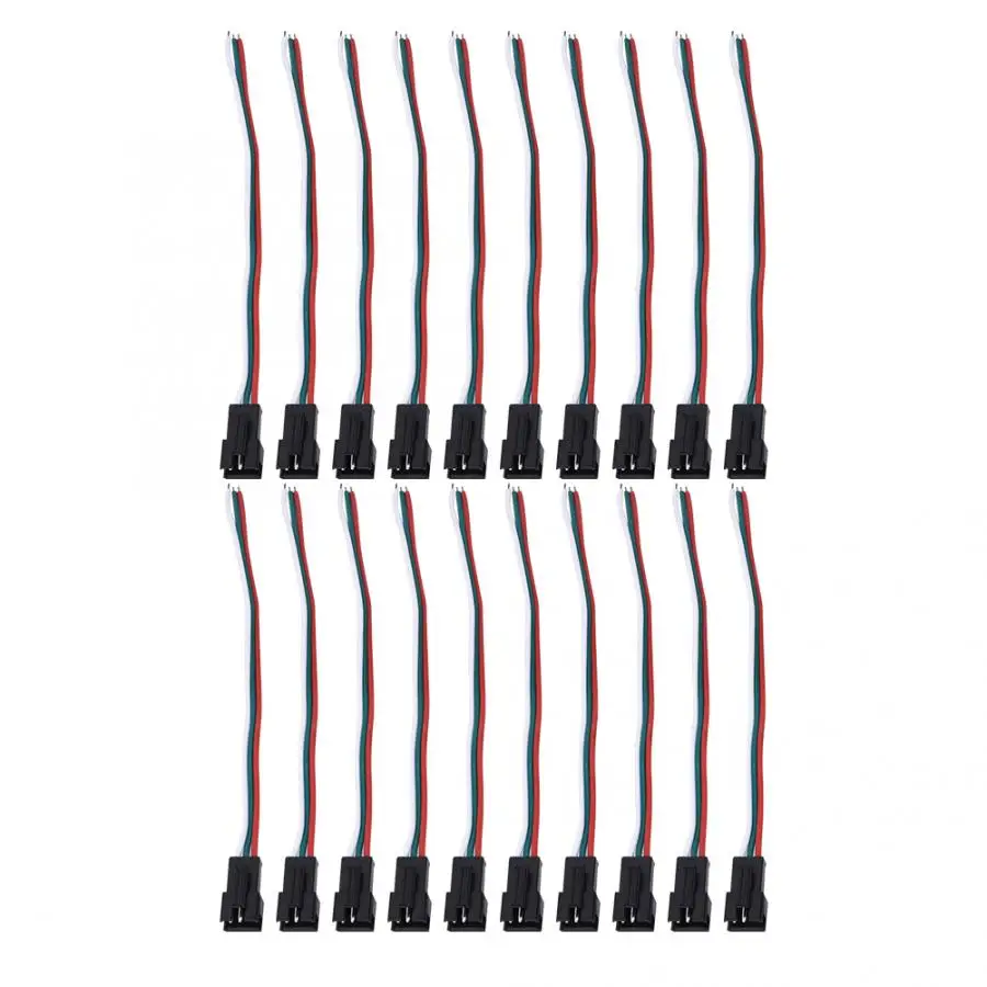 20 пар ПВХ Соединительный кабель Высокое качество мужской и женский луженая медь