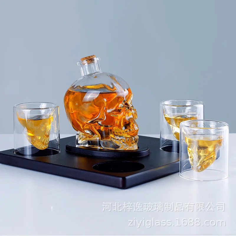

Creative Round Wine Set Glass Eco Friendly Whiskey Glasses Brandy Bar Sets Beverage Dispenser Liquor Verre A Vin Barware BI50BS