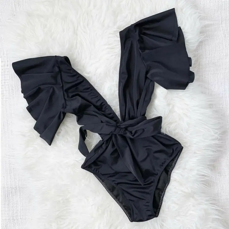 

Women Girl Floral Monokini Bikini One Piece Swimsuit Swimwear Push up Beachwear Women's Swimming Suit maillot de bain femme 2020