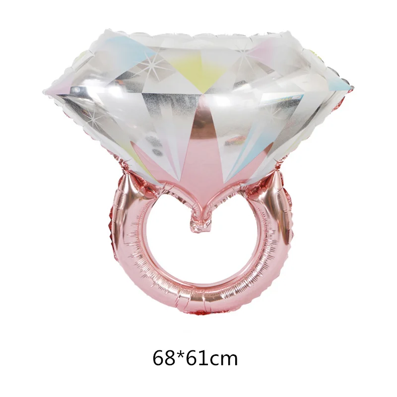 Кольцо с бриллиантами 68*61 см Свадебный шар розовое золото Алмазный