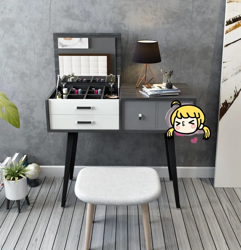 

Nordic dressing table bedroom dressing table mini small unit type dressing table flip top dressing table
