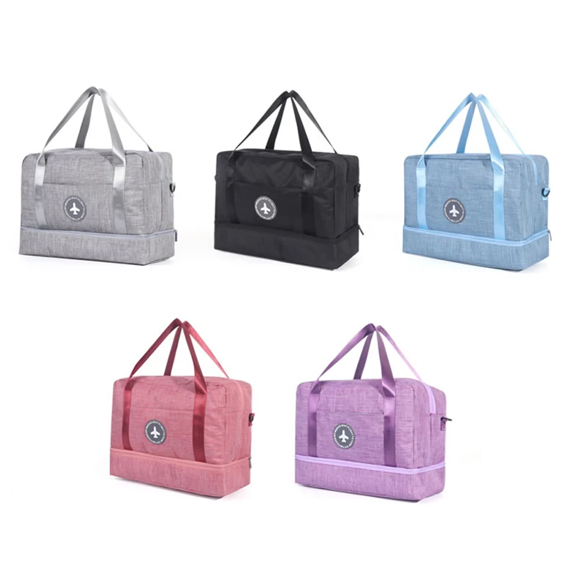 

Travel Duffle Bag Women Oxford Zipper Luggage Weekend Bags Overnight Bag Waterproof Unisex Clothing Organizer