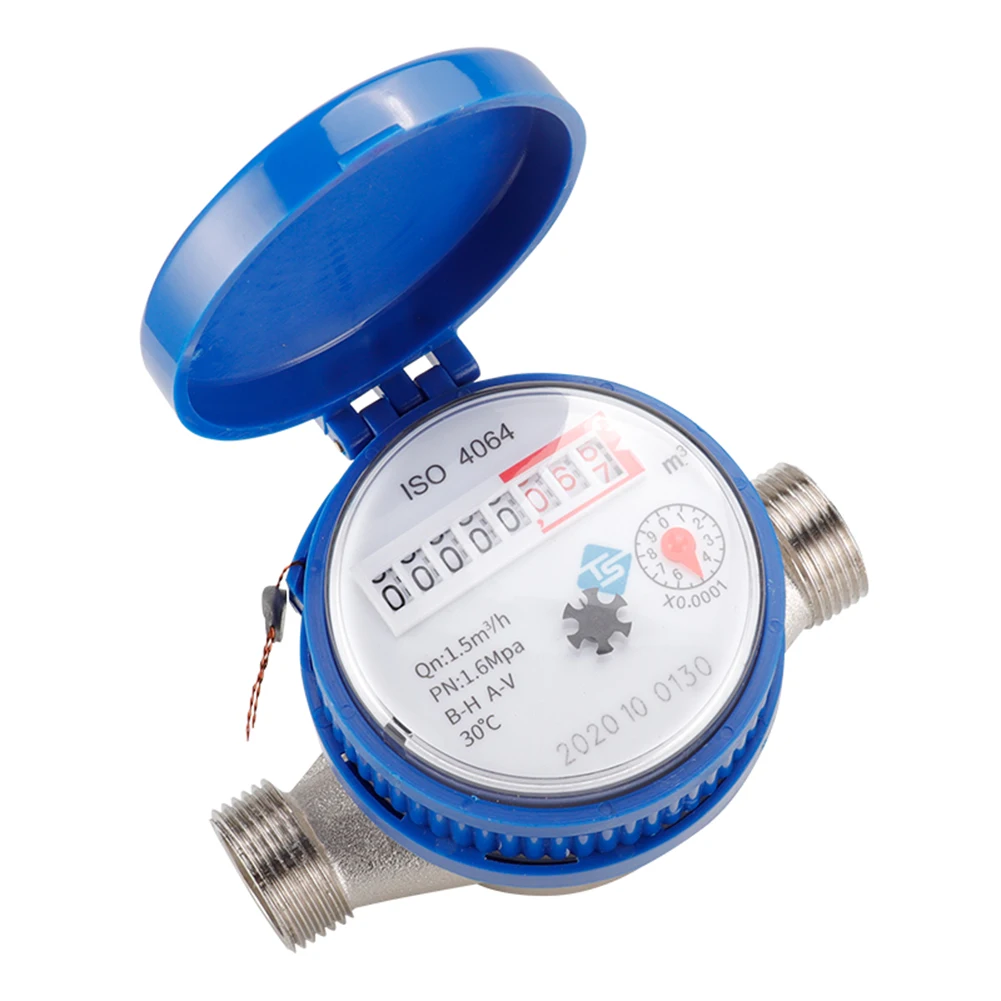 

Cold Water Meter for Garden Home Using with Free Fittings 360 Adjustable Mechanical Rotary Pointer Counter Water Measuring Meter