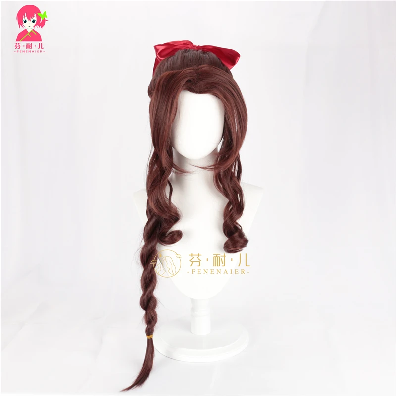 Парик окончательной фантазии VII Aerith gainsborо для косплея ролевых игр парики костюмы