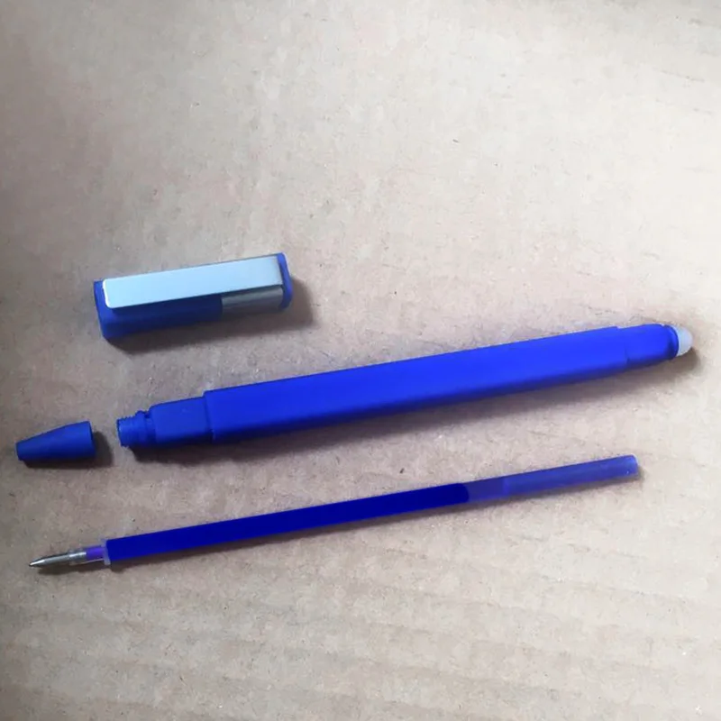 2 шт./компл. стираемая гелевая ручка 0 5 мм с заправкой синие и черные чернила
