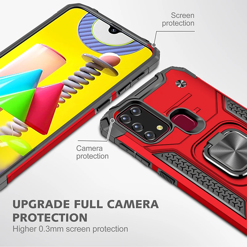 

Anti-Falling Case For Samsung Galaxy M30S M21 M31 Ring Stand Cover Coque