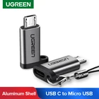 Адаптер Ugreen с USB Type C на Micro USB, переходник мама-папа для Xiaomi, Samsung, Huawei, зарядное устройство для планшета, синхронизация данных