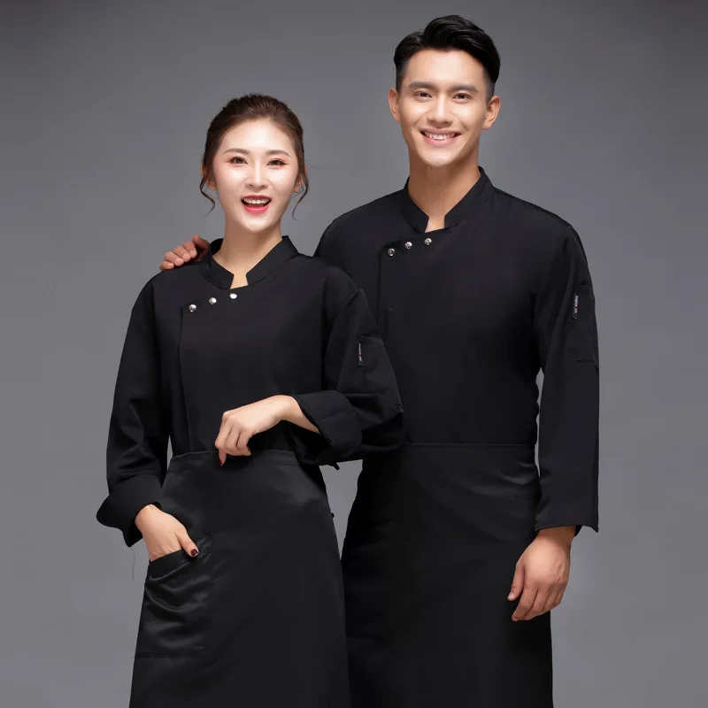 Шеф-повар униформа Для мужчин с длинным рукавом мальчка осенняя и зимняя/верхняя
