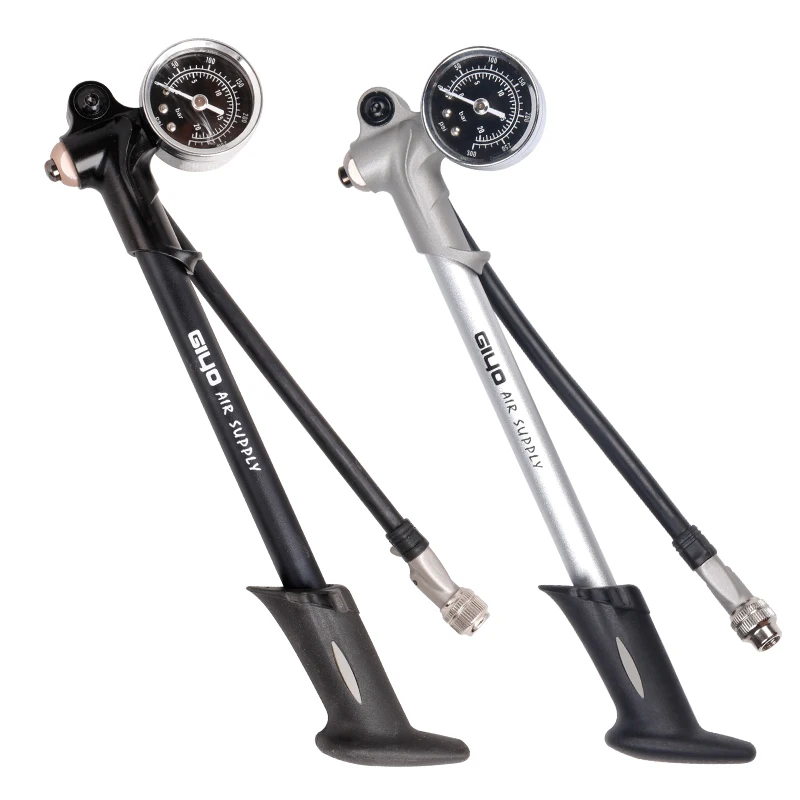 Насос GIYO 300PSI воздушный велосипедный со шкалой psi/бар помпа для подкачки шин