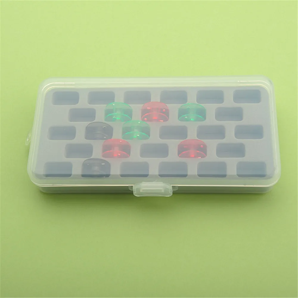 28 Spools Transparent Box Storage Organizer Sewing Bobbins Case Holder DIY Supplies | Дом и сад