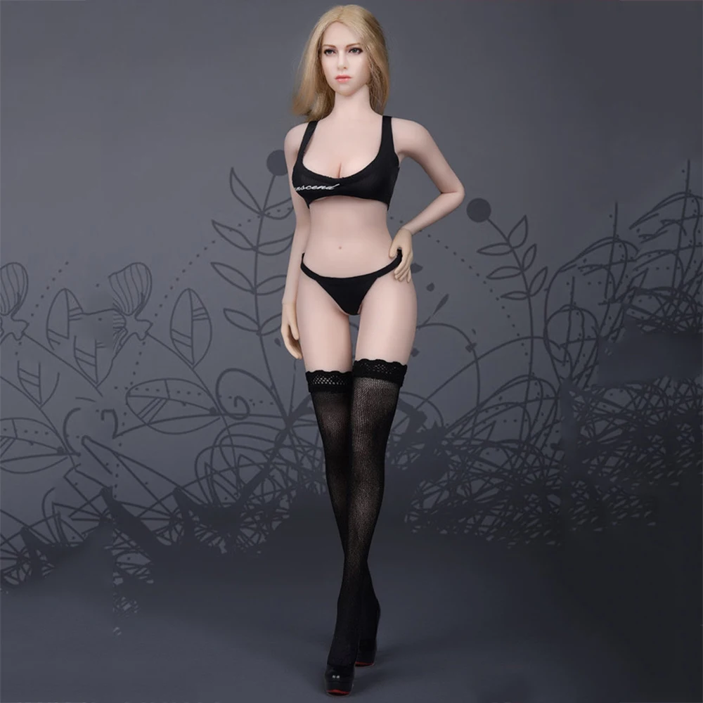 

1/6 Scale Girl clothing Toys model FG067 Tricolor Seamless stockings underwear suit for 12" Female PH Doll Action Figure Body