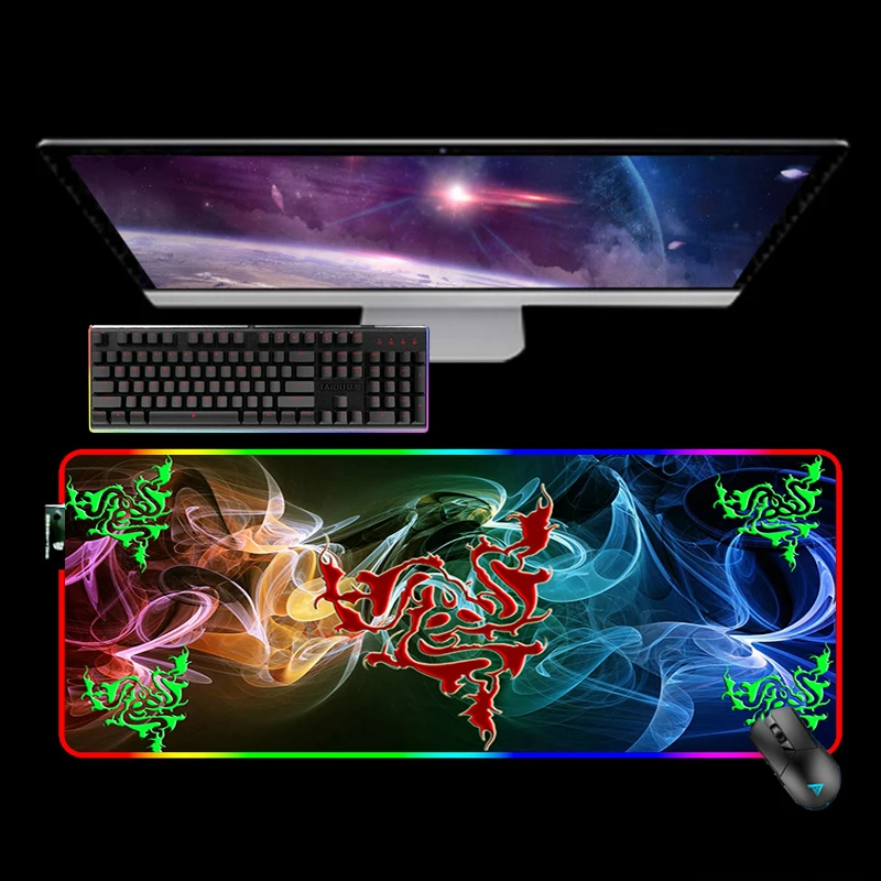 razer xxl мышь коврик 80x30 см геймер rgb ком