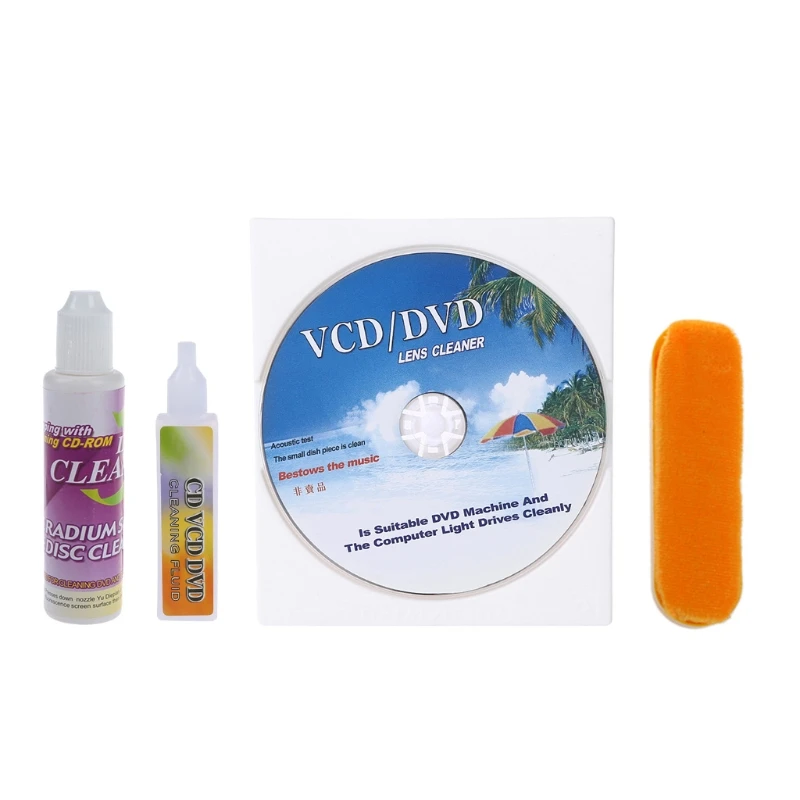 

4 in 1 VCD DVD Rom Player Maintenance Lens Cleaning Kit Computer Laptop Accessories