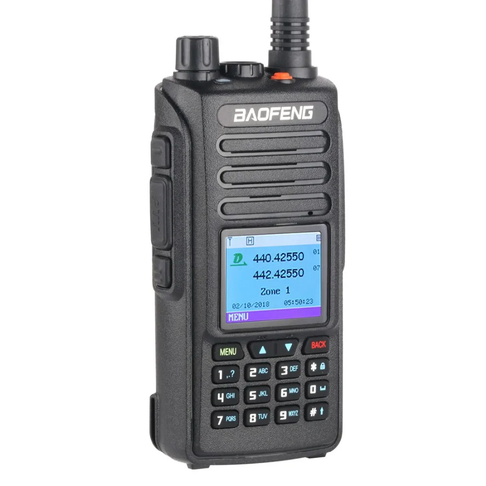 Baofeng DMR DM-1702(gps) рация VHF UHF Двухдиапазонная 137-174& 400-470MHz Dual Time slot Tier 1& 2 цифровое радио