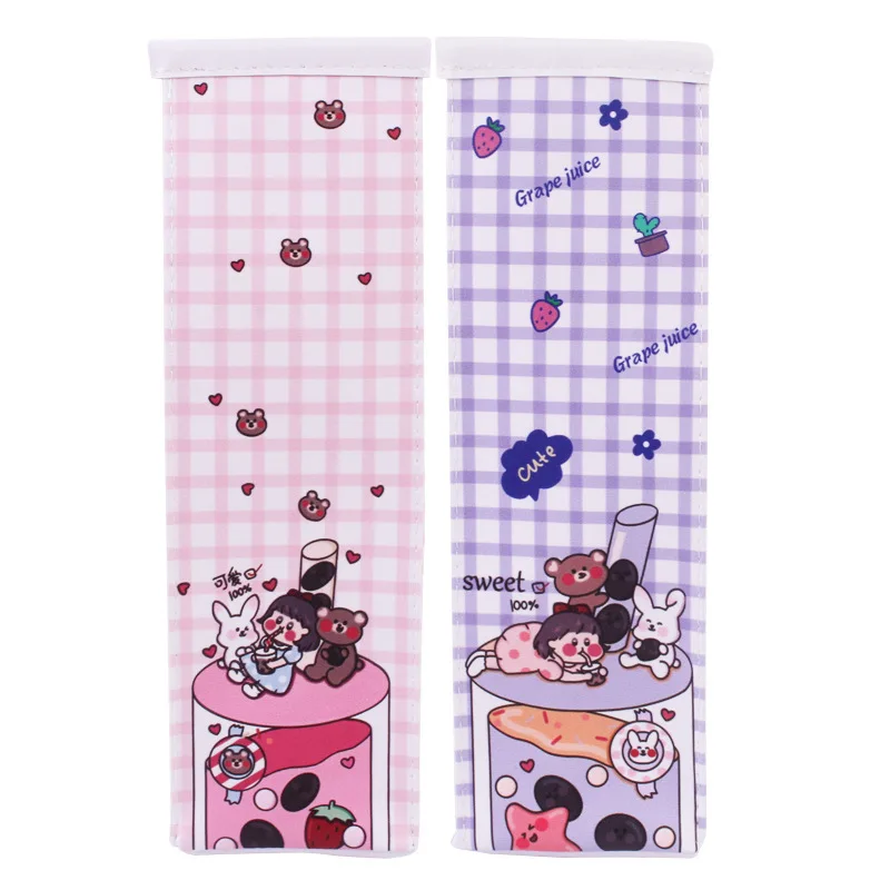 Креативный мультяшный чехол для карандашей с молочной картонной коробкой