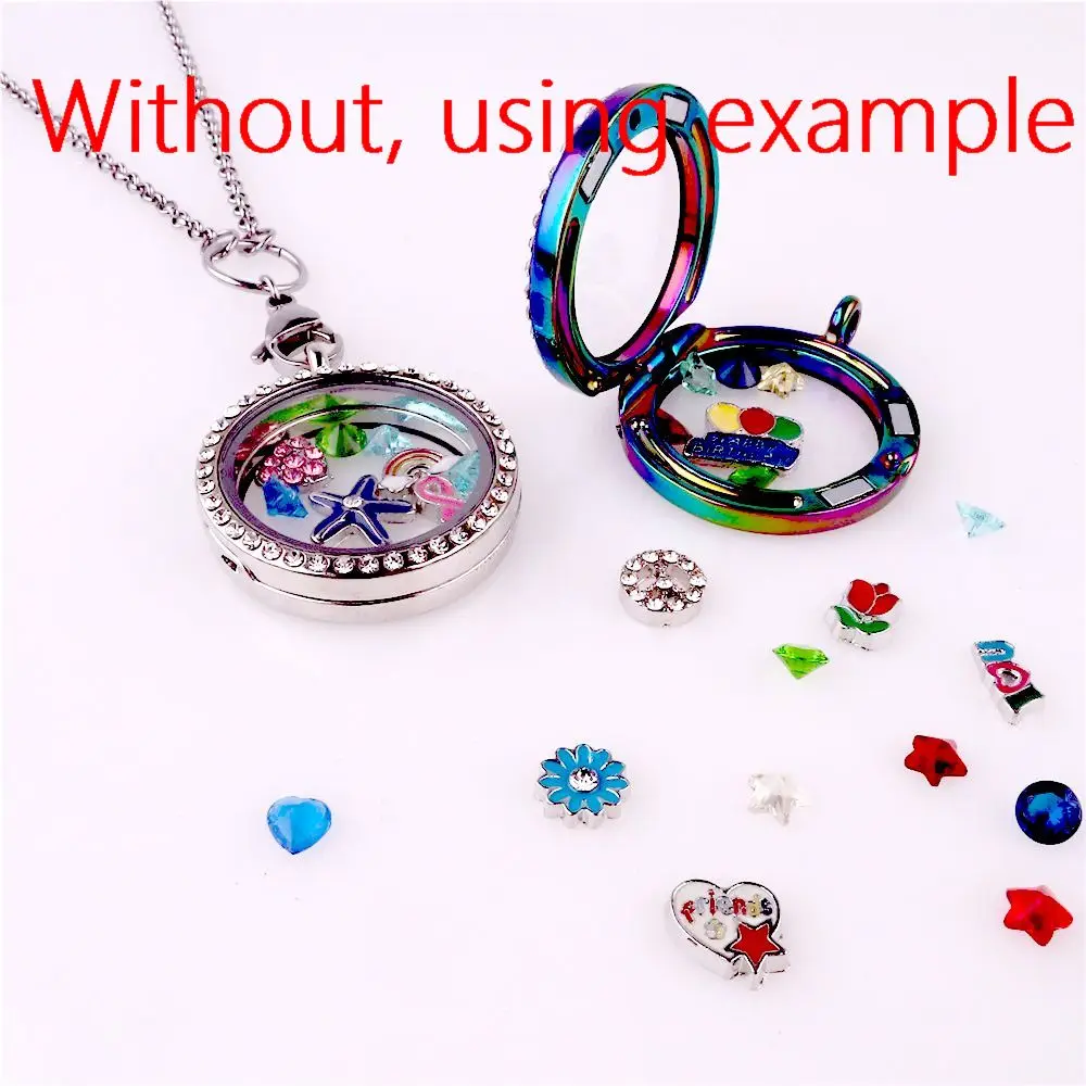 

1Pc Upright Rectangle Floating Locket Glass Memory Living Floating Charms Locket Pendant For Necklaces Women Gift Jewelry