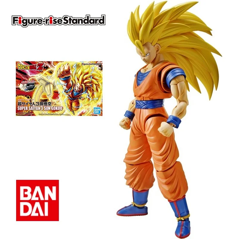 

Фигурка BANDAI Rise Dragon Ball Z Son Goku Kakarotto Super Saiyan 3 из ПВХ, Коллекционная модель, игрушка, фигурка аниме, игрушки для детей