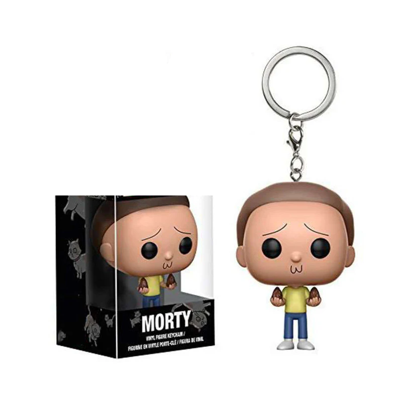 Funko Рик снежок Морти Pickle брелок двигающиеся фигурки коллекция игрушек для детей