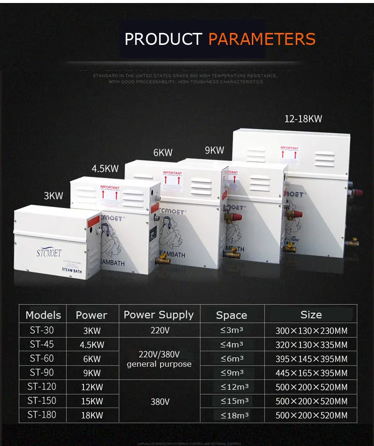 9KW парогенератор для душа 220V/380V домашная пропарочная машина оборудование сауны