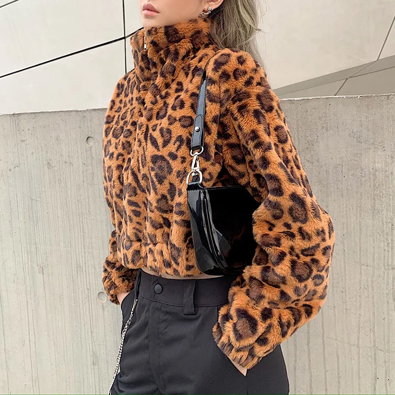MONMOIRA леопардовые толстовки с искусственным мехом женские зимние теплые меховые